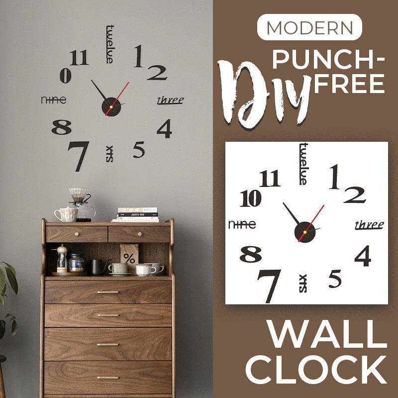 Modern DIY Punch-Free Wall Clock - Image 2