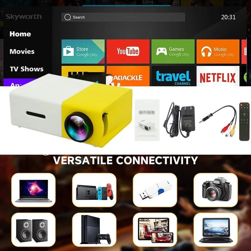 🔥HOT SALE-LED Home HD Mini Portable Micro Projector - Image 5
