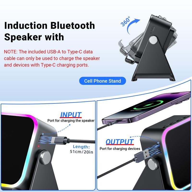 π 50% OFF 5-IN-1 WIRELESS SPEAKER STAND! π Induction Audio, Phone Holder & Ambient Light - Image 6