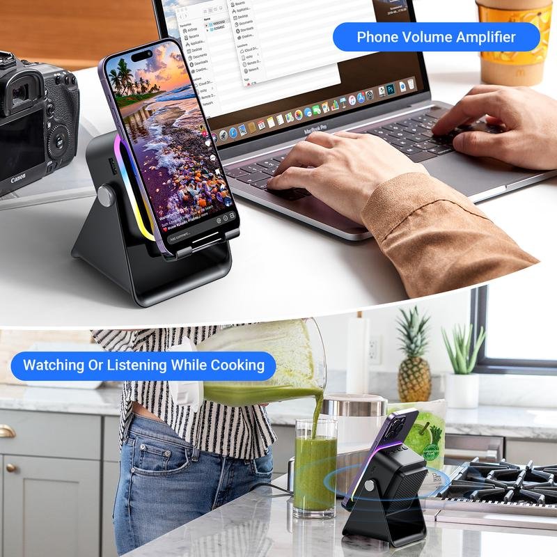 π 50% OFF 5-IN-1 WIRELESS SPEAKER STAND! π Induction Audio, Phone Holder & Ambient Light - Image 7