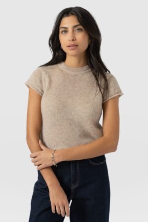 Ariella Baby Tee - Beige