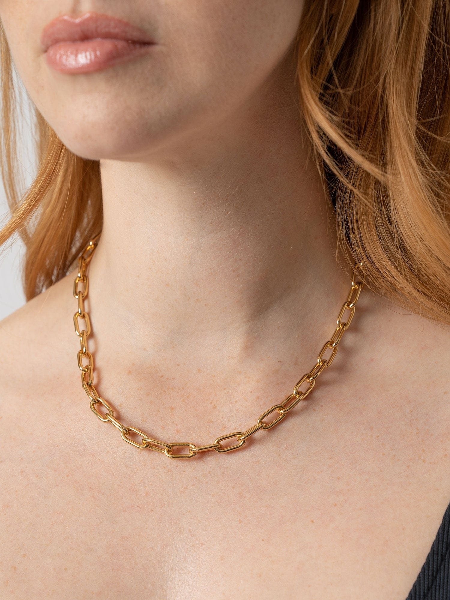Cable Chain Necklace - Gold - Image 4