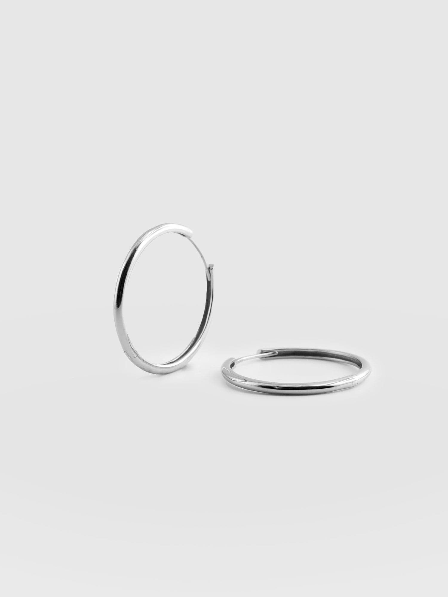 Classic Hoop Earrings - Silver - Image 5