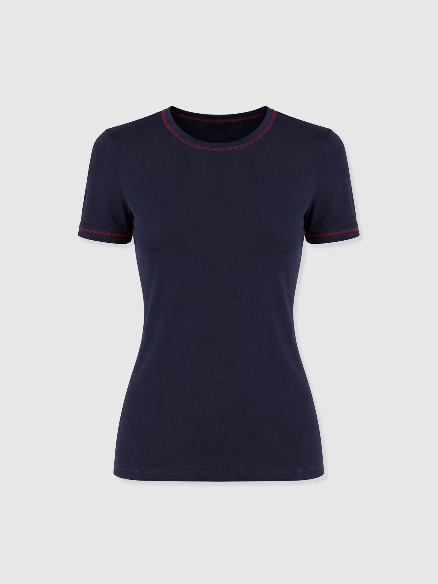 Ellen Piping Tee - Navy - Image 7