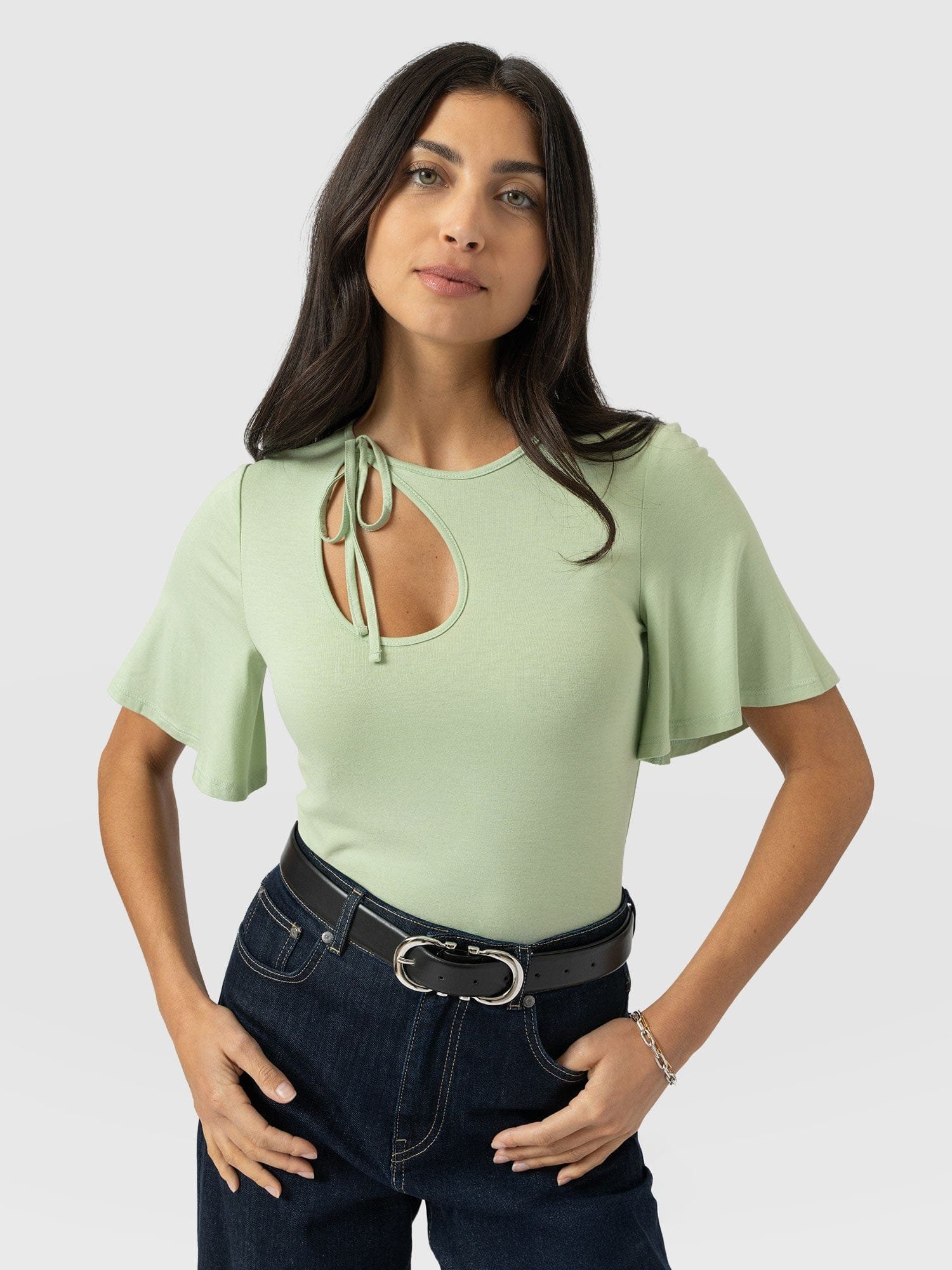 Freya Tie Tee - Mint - Image 3