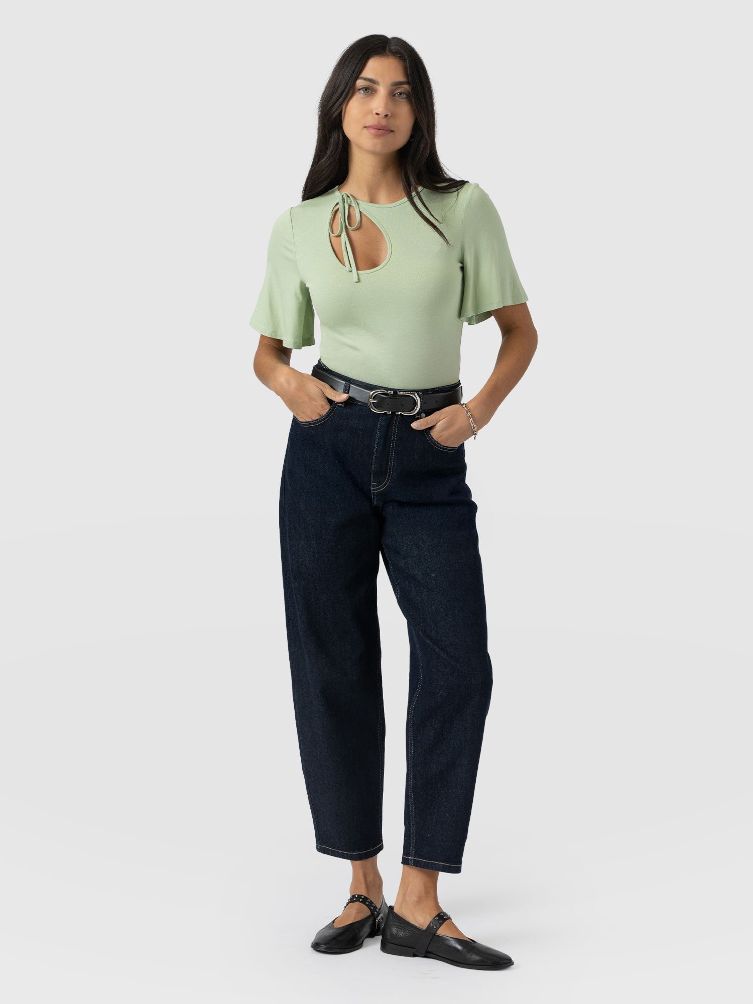 Freya Tie Tee - Mint - Image 2