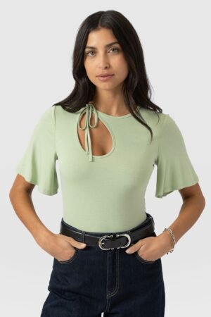 Freya Tie Tee - Mint