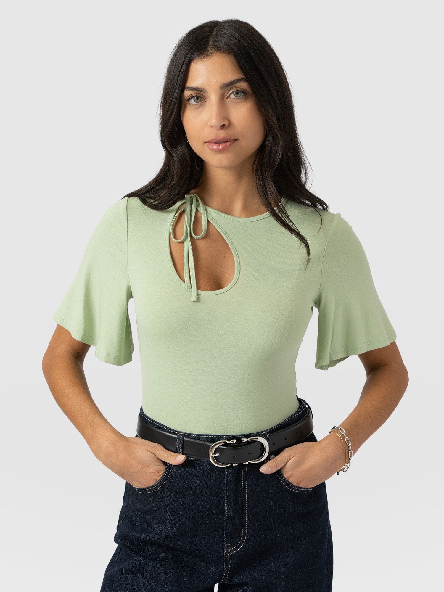 Freya Tie Tee - Mint
