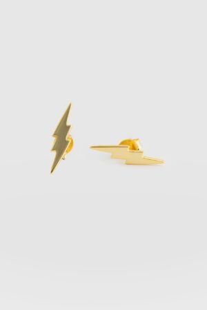 Lightning Earrings - Gold