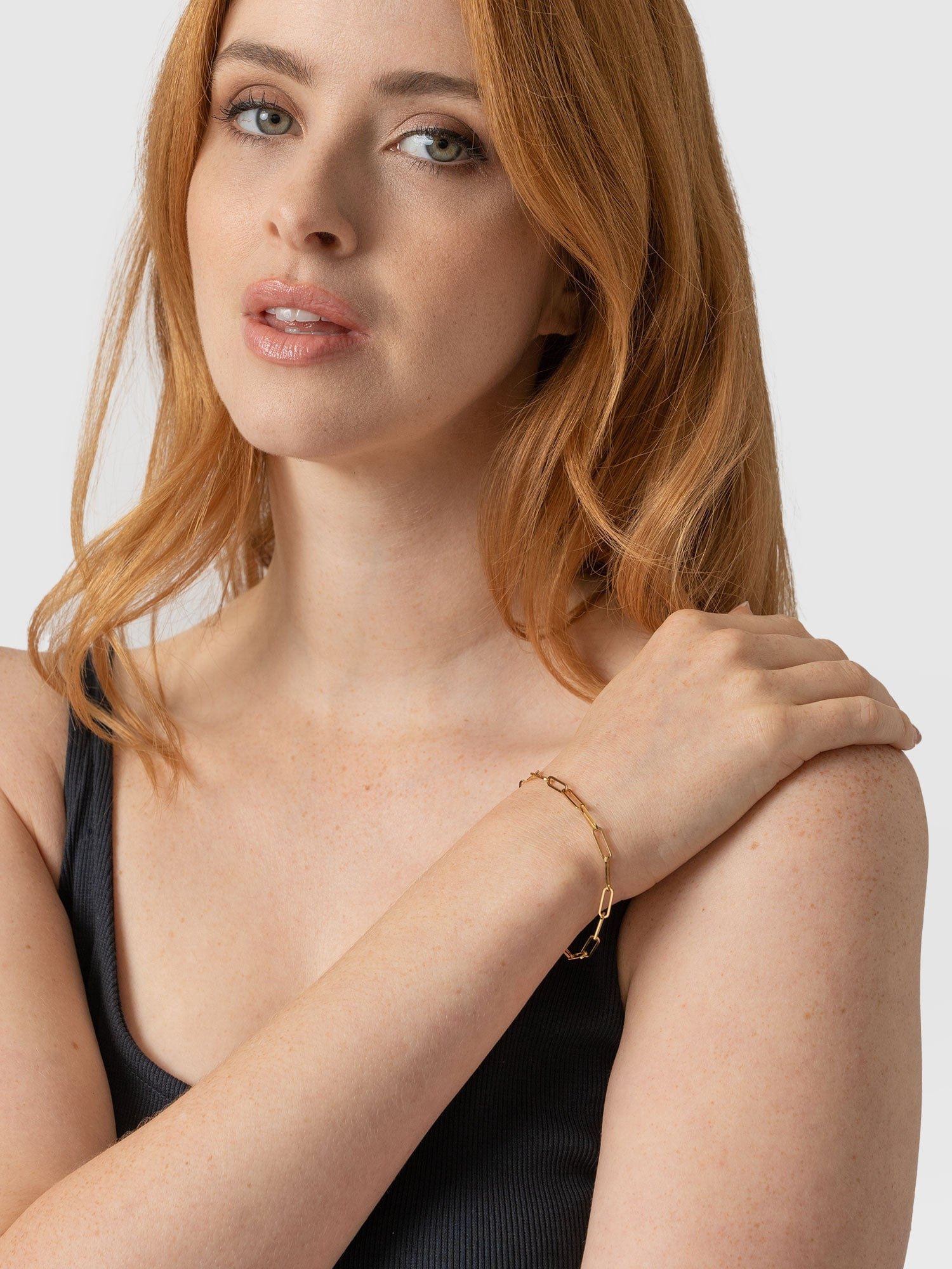 Link Chain Bracelet - Gold - Image 3