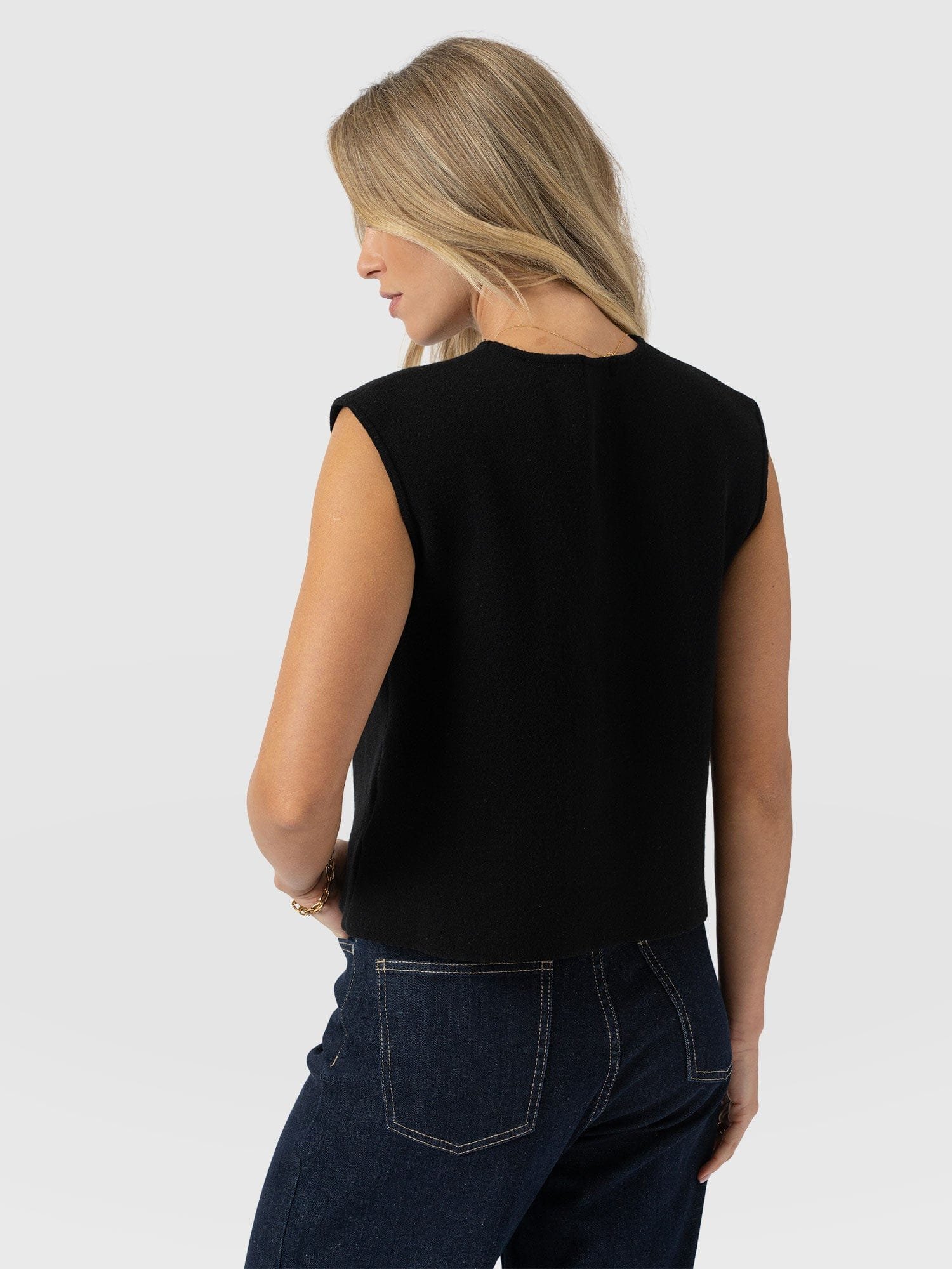 Maeva Knit Waistcoat - Black - Image 6