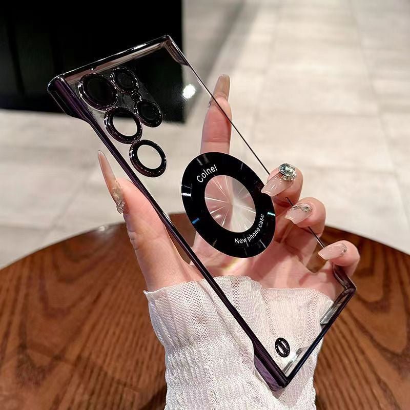 Ultra-Thin Transparent Phone Case with Magnetic Ring for Samsung - Image 5