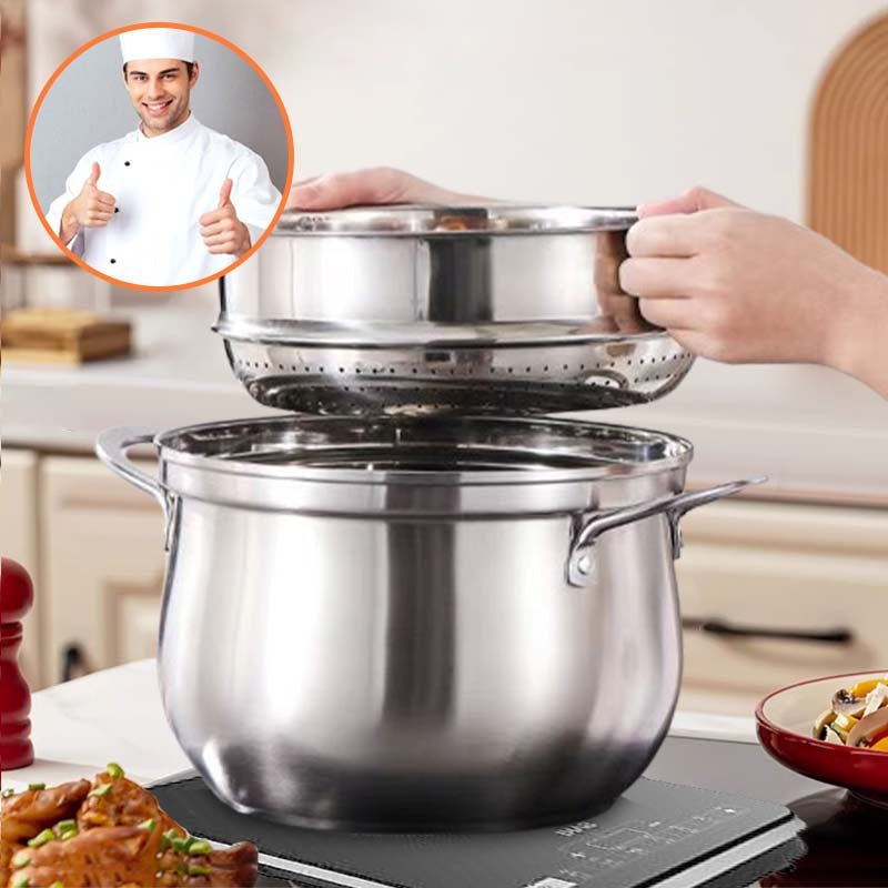Multipurpose Large Capacity Stainless Steel Steamer Pot - Image 2