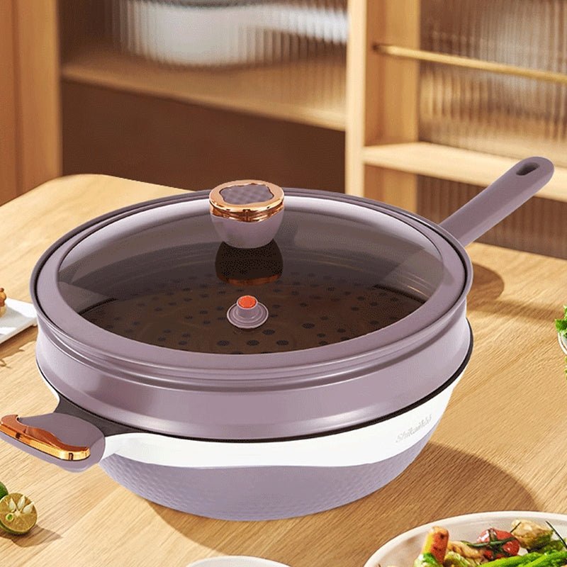 Multifunctional Non-Stick Frying Pan with Lid - Image 2
