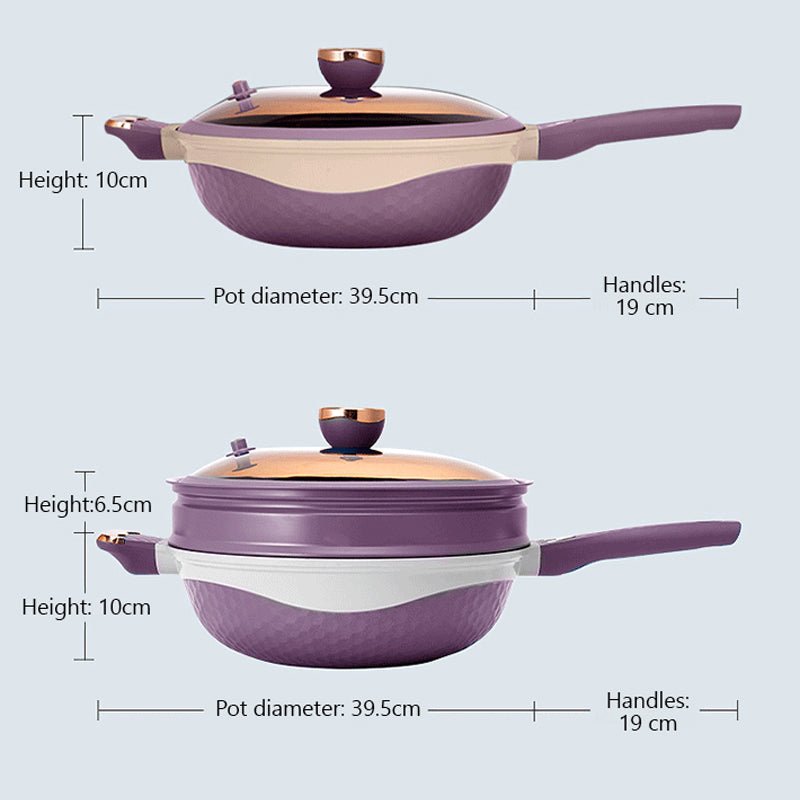 Multifunctional Non-Stick Frying Pan with Lid - Image 8