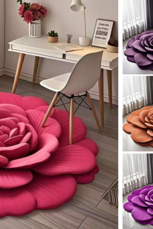 Floral Plush & Diatomaceous Earth Floor Mat