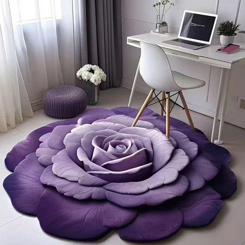 Floral Plush & Diatomaceous Earth Floor Mat - Image 4