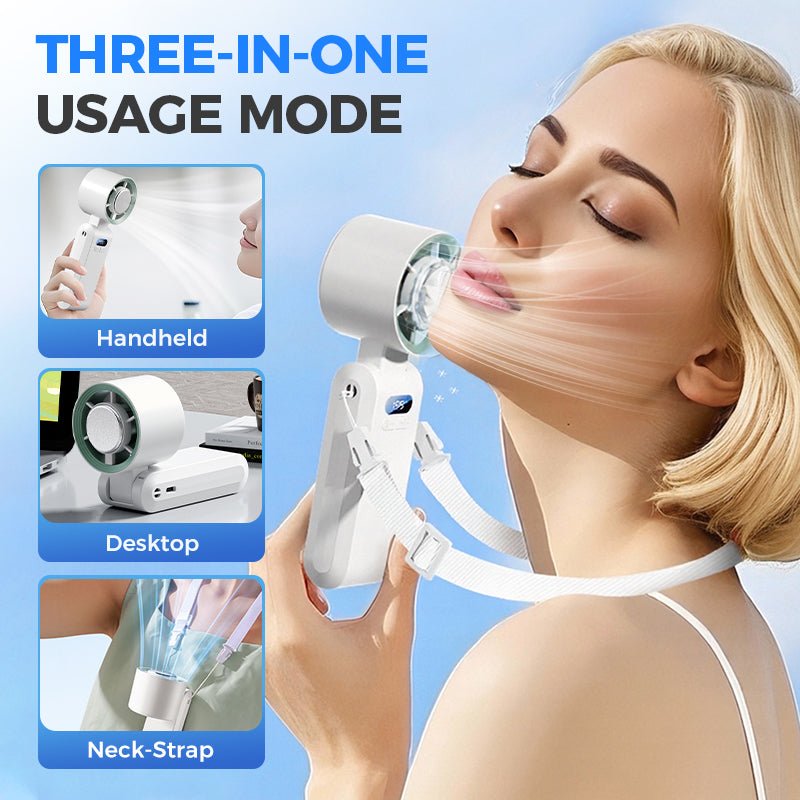 🔥HOT SALE🥳50K+ SOLD!❄️Handheld Portable Fan with Ice Cooler - Image 3