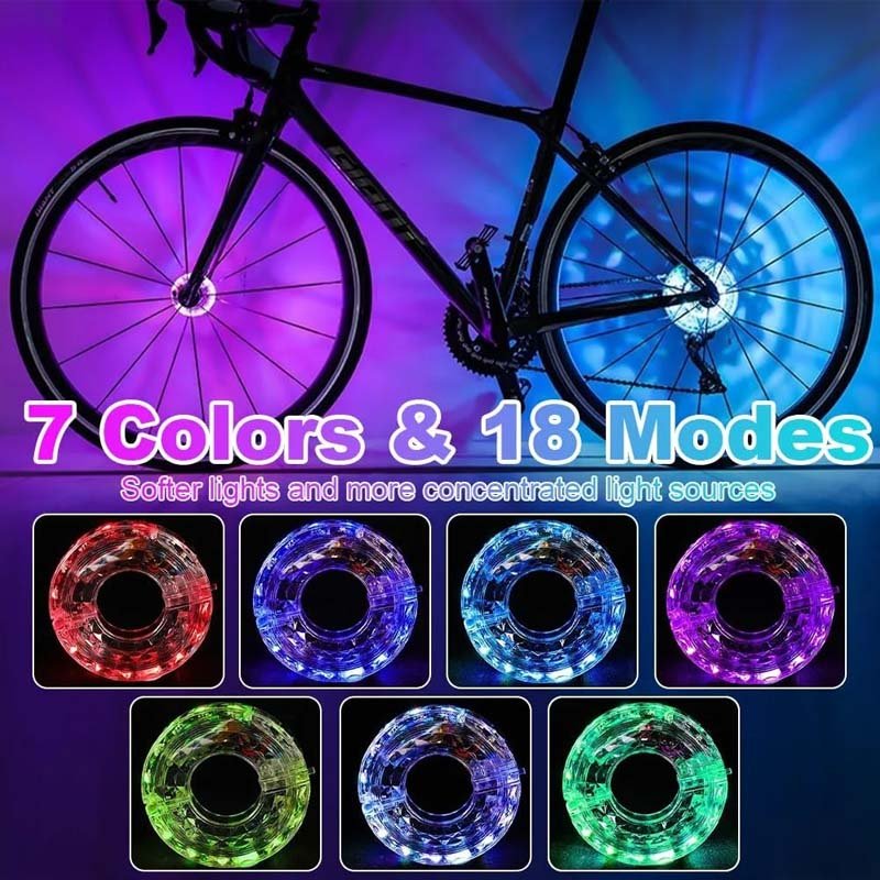 ๐ด40% OFF! ๐ซ LED Bike Hub Light โ Waterproof, Easy to Install & 7 Colour Modes ๐
