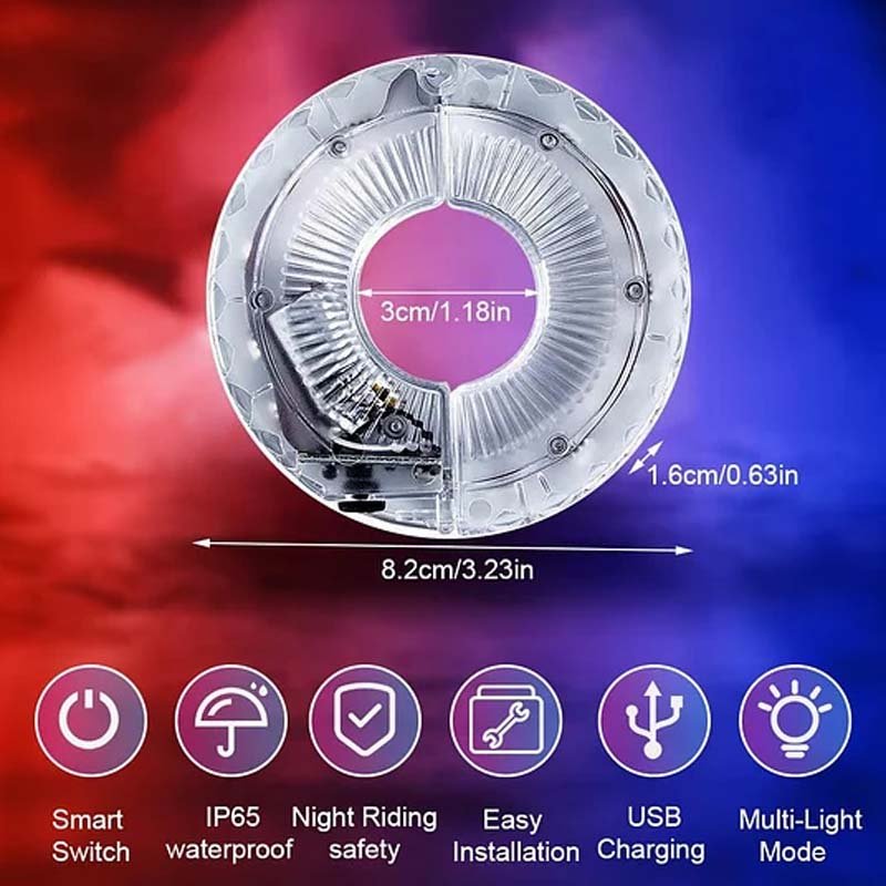 ๐ด40% OFF! ๐ซ LED Bike Hub Light โ Waterproof, Easy to Install & 7 Colour Modes ๐ - Image 3
