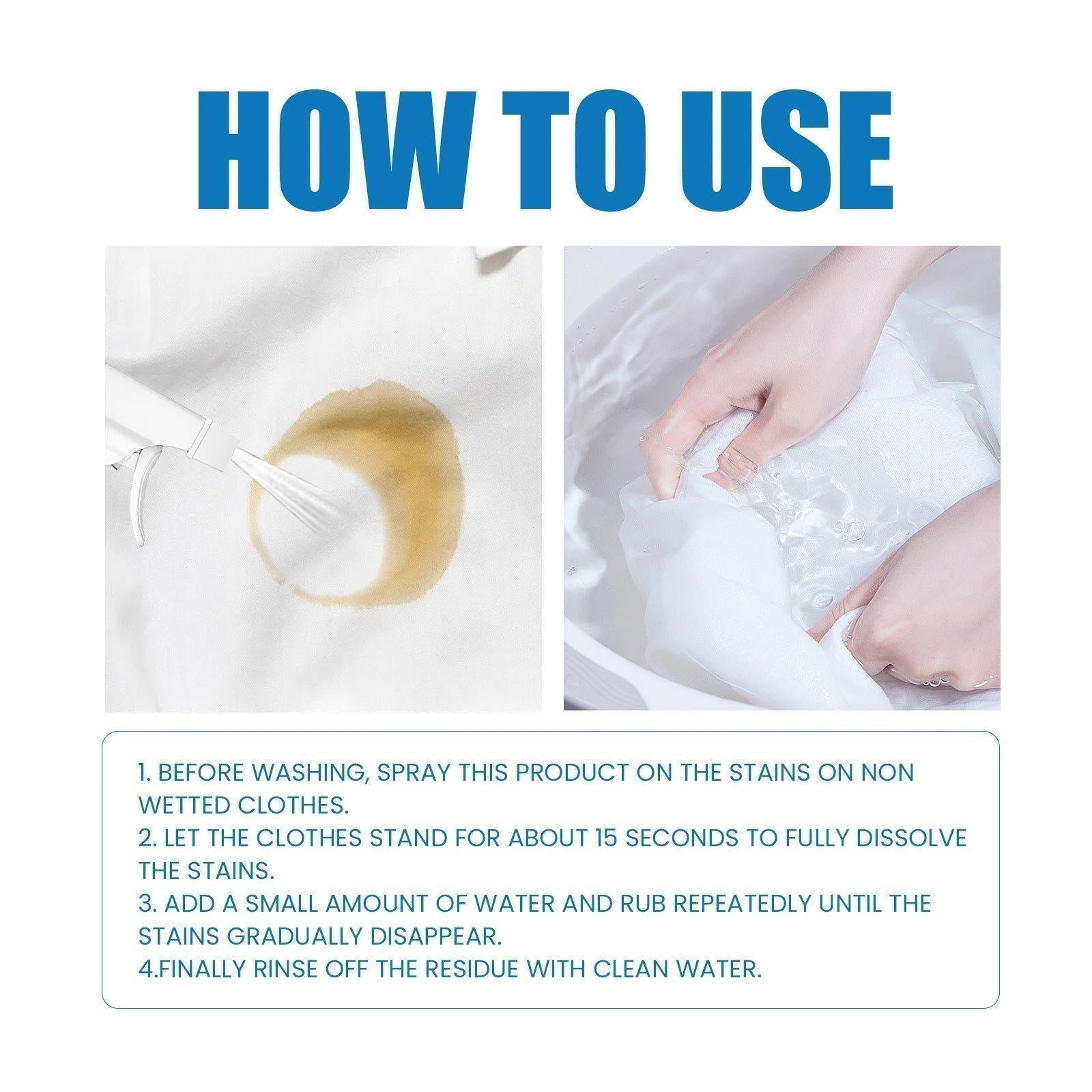 🏆 Last Week Special Price £8.99 ! 💐🔥Buy 2 Get 1 Free🔥Powerful Laundry Stain Remover Spray - Image 7