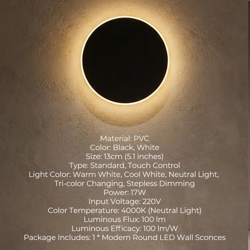 π‘ 50% OFF NOW! β¨ Modern Round LED Wall Sconces β Dimmable, Energy-Saving & Sleek Design for Any Room π - Image 8
